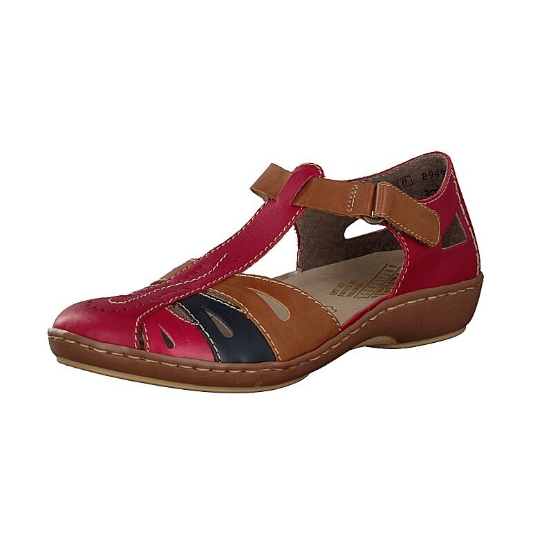 Slip On Rieker 45867-33 Para Mulher - Vermelhas